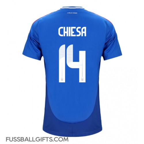 Italien Federico Chiesa #14 Fußballbekleidung Heimtrikot EM 2024 Kurzarm